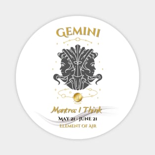 Zodiac Gemini Mantra Magnet